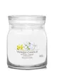 Image de Bougie signature jasmin de minuit modèle moyen - Yankee Candle - Blanc - Verre