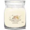 Image de Yankee Candle, Bougie parfumée, Duftkerze Soft Wool & Amber Signature Medium Jar