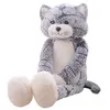 Image de Chat en peluche 70cm mignon pour enfants - Bleu