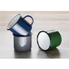 Image de Mug en Acier Émaillé Vert et Noir 350 ml x 6 Olympia