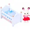 Image de Figurine Bébé Lapin Chocolat Sylvanian Families 5 cm + Lit et Accessoires