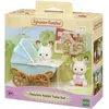 Image de Sylvanian Families Bébés jumeaux et poussette en chocolat
