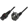 Image de Câble d'alimentation Schuko/IEC C13 droit M/F 2m noir avec IEC-EL182S