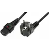 Image de Iec Lock Câble d'alimentation Fiche de contact de protection coudée sur prise d'appareil froid 10 (3 m), Câble d'alimentation, Noir