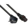 Image de Cordon D'alimentation Pc Cee7 / C13 à Verrouillage Noir-30m