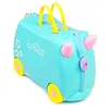 Image de Valise Trunki Licorne Una avec Autocollants Bleu 18 L 4 roues