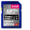 Image de Integral UltimaPro - Carte mémoire flash - 64 Go - Video Class V30 / UHS Class 3 / Class10 - SDXC UHS-I