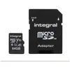 Image de Integral Carte Micro SD à mémoire intégrale (64 Go, microSDXC, U1, UHS-I), Carte mémoire, Noir