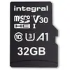 Image de Integral INMSDH32G-100V30 MICRO SD CARD MICROSDHC UHS-1 U3 CL10 V30 UP TO 100MBS READ 30MBS WRITE MicroSD (32 Go, microSD, U3, UHS-I), Carte mémoire, Noir