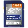 Image de Integral INSDX256G-100V30 CARTE SD 256GB SDXC UHS-1 U3 CL10 V30 JUSQU'À 100MBS EN LECTURE 45MBS EN ÉCRITURE (256 Go, SD, SDXC, U3, UHS-I), Carte mémoire, Noir