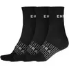 Image de Endura, Hommes, Chaussettes de sport, Chaussettes Coolmax Race (paquet de trois) (S/M), Noir