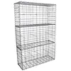 Image de Lot de 3 Paniers de Gabions Argentés en Acier Galvanisé 100 x 50 x 30cm