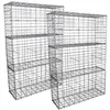 Image de Lot de 6 Paniers de Gabions Argentés en Acier Galvanisé 100 x 50 x 30cm