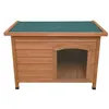 Image de Niche pour Chien en Bois de Sapin avec Toit Plat en Asphalte - 58 x 86 x 63 cm