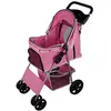 Image de Poussette Rose Pliable pour Chien Chat Animaux de Compagnie - Max 15KG