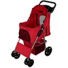 Image de Poussette Rouge Pliable pour Chien Chat Animaux de Compagnie - Max 15KG