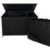 Image de Coffre de Rangement 582 L Rotin Noir Doublure Imperméable Extérieure Jardin