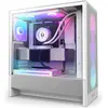 Image de NZXT H5 Flow RGB ( 2024 ) (weiss, Tempered Glass) (ATX, mATX, Micro-ITX, Mini-ITX), Boîtier PC, Blanc