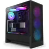 Image de NZXT H5 Flow RGB ( 2024 ) (schwarz, Tempered Glass) (ATX, mATX, Mini-ITX), Boîtier PC, Noir