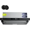 Image de 60cm hotte aspirante 580m³/h 3 vitesses recyclage ou evacuation noir Classe A+ CD6909AB CIARRA