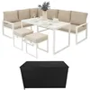 Image de Salon de Jardin en Aluminium Blanc & Coffre de Rangement 582 L en Rotin Noir