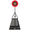 Image de Ensemble de Cible de Fléchettes en Sisal Couronne Autoréparante Trépied Autoportant Hauteur Réglable Kit Portable [6 Fléchettes Professionnels & Tapis de Tableau de Finition INCLUS]
