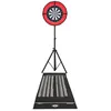 Image de Ensemble de Cible de Fléchettes en Sisal Anneau LED Couronne Autoréparante Trépied Hauteur Réglable Kit Portable [6 Fléchettes Professionnels & Tapis de Tableau de Finition INCLUS]