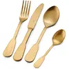 Image de Mikasa Soho Gold Cutlery Set en acier inoxydable, 16 pièces, Couverts, Or