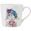 Image de 6x Mikasa Tipperleyhill Rabbit Print Mug en porcelaine, 380ml, Tasse, Blanc