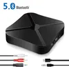 Image de LAMZIEN Transmetteur Bluetooth 5.0 Récepteur,Adaptateur Bluetooth Récepteur et Émetteur Blutooth 2-en-1 Mini Sortie Stéréo RCA & 3.5mm, Faible Latence, AptX, pour Casque TV Voiture PC système Audio