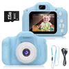 Image de LAMZIEN appareil Photo pour Enfant, avec Carte TF 32Go, Ecran à 2,0 Pouces HD, 8MP/720P, Coque en Silicone Résistant aux Chocs,Bleu