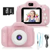 Image de LAMZIEN appareil Photo pour Enfant, avec Carte TF 32Go, Ecran à 2,0 Pouces HD, 8MP/720P, Coque en Silicone Résistant aux Chocs, Rose