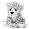 Image de Bouillotte chauffante micro-ondes à graines avec housse peluche - Léopard gris