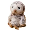 Image de Bouillotte chauffante micro-ondes à graines avec housse peluche - Chouette marron