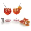 Image de Set Verres à Pied Cocktail + 2 Pailles + Doseur