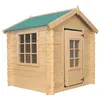 Image de Maison en bois pour enfants Toit vert