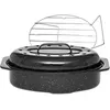 Image de Cocotte ovale en acier carbon 38x26cm + grille Warmcook 0508+2006
