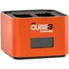 Image de Hähnel ProCube 3 Twin (Chargeur de batterie d'appareil photo), Alimentation pour appareil photo, Orange, Noir