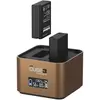Image de Hähnel ProCube 3 Twin (Chargeur de batterie d'appareil photo), Alimentation pour appareil photo, Noir, Or