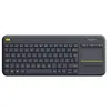 Image de Clavier tactile sans fil Logitech K400 Plus - Clavier - avec pavé tactile - sans fil - 2.4 GHz - QWERTZ - Hongrois - noir