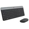 Image de Logitech Slim Wireless Combo MK470 - Ensemble clavier et souris - sans fil - 2.4 GHz - QWERTZ - Suisse - graphite