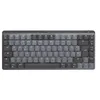 Image de Logitech Master Series MX Mechanical Mini - Clavier - rétroéclairé - sans fil - Bluetooth LE - QWERTY - Nordique (Danois/Finnois/Norvégien/Suédois) - commutateur : Clicky - graphite