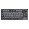 Image de Logitech Master Series MX Mechanical Mini - Clavier - rétroéclairé - sans fil - Bluetooth LE - QWERTY - International US - commutateur : Linear - graphite