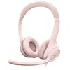 Image de Casque PC filaire USB Logitech H390 pour ordinateur Rose