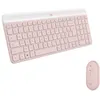 Image de Ensemble clavier et souris sans fil Wireless Qwerty Logitech MK470 Slim Combo 2.4 GHz Rose