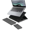 Image de Kit de télétravail Clavier sans fil Azerty Logitech Casa Pop-Up Desk Graphite + Support + Pavé tactile