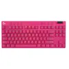 Image de Logitech G PRO X TKL - Clavier - backlit - sans fil - 2.4 GHz, Bluetooth - QWERTY - International US - commutateur : Tactile - rose