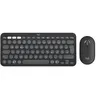 Image de Logitech Pebble 2 Combo - Ensemble clavier et souris - sans fil - Bluetooth LE - QWERTY - Espagnol - graphite ton sur ton