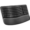 Image de Logitech Ergo Series - Clavier - sans fil - 2.4 GHz, Bluetooth LE - AZERTY - Belge - graphite