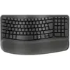Image de Logitech Wave Keysergonomic Kb Graphite (IT, Sans fil), Clavier, Gris